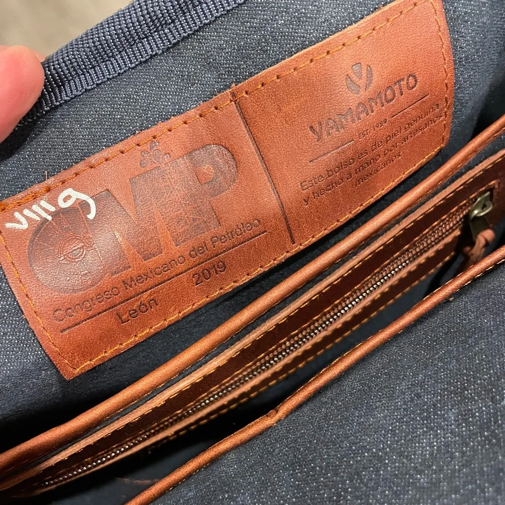 YAMAMOTO Leather briefcase Handmade in Mexico artisan brown cow hide